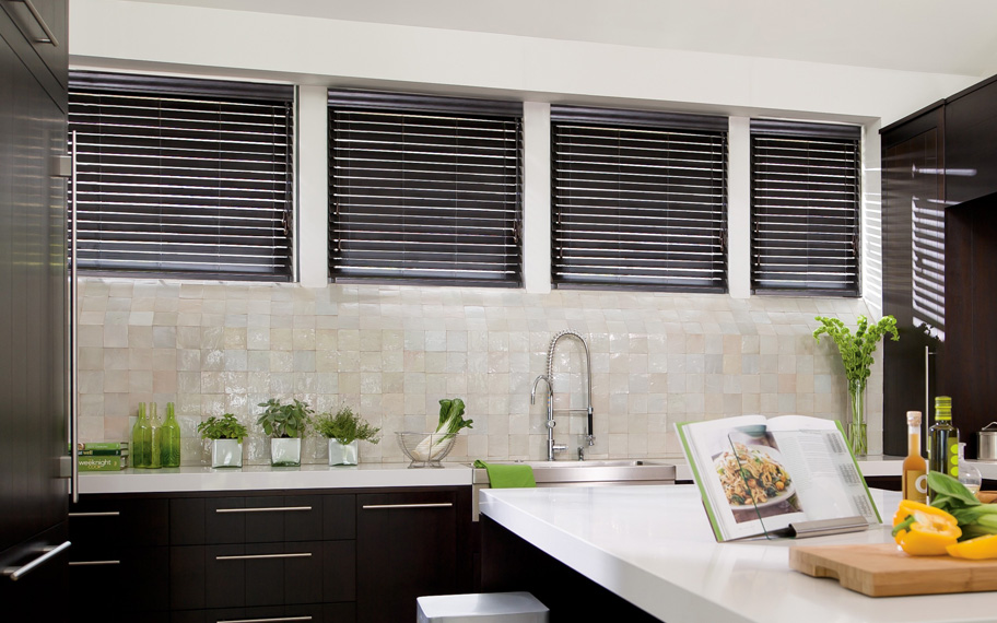 Basswood blinds kitchen